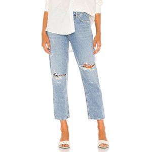Citizens of Humanity Marlee Cropped Distressed Organic High-Rise Tapered Jeans